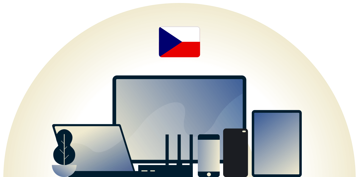 Tsjechische VPN beschermt een verscheidenheid aan apparaten.