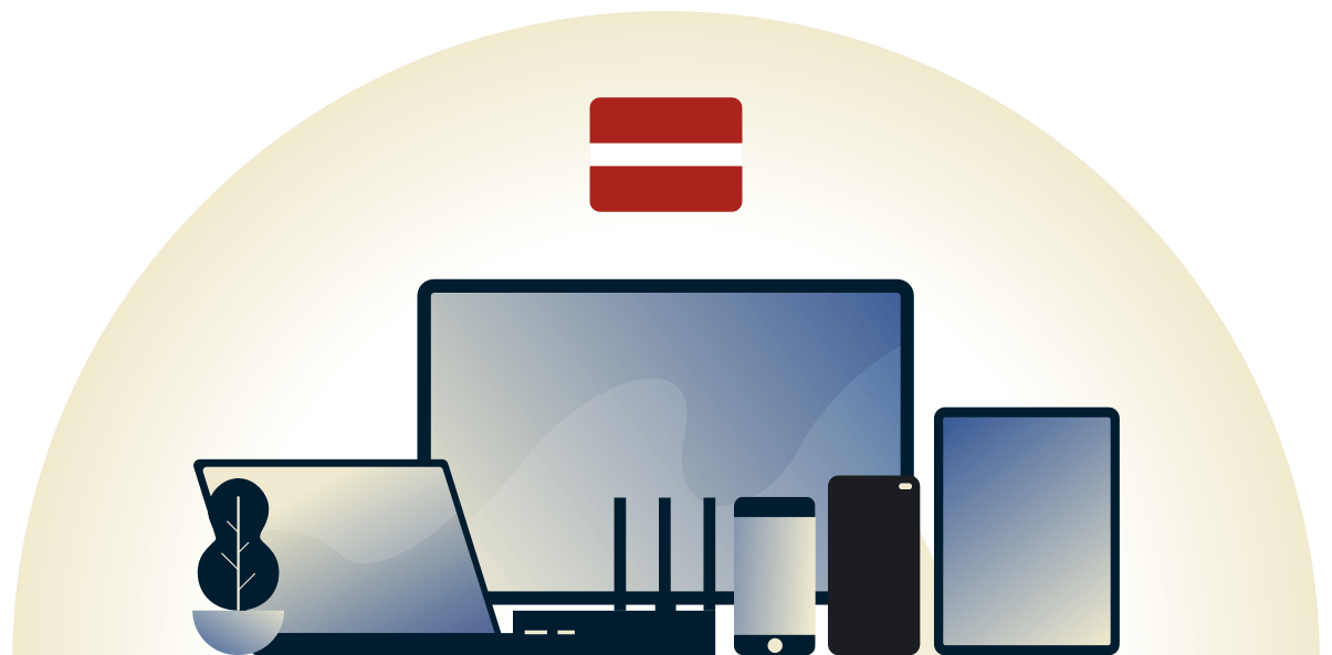 Letland VPN beskytter en række forskellige enheder.