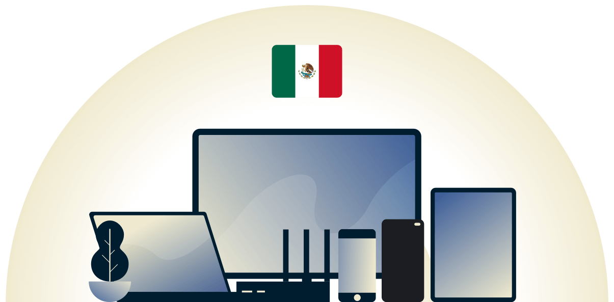 VPN pour le Mexique prot&eacute;geant une vari&eacute;t&eacute; de dispositifs.
