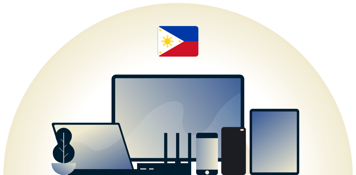 Drapeau philippin protégeant une multitude de périphériques